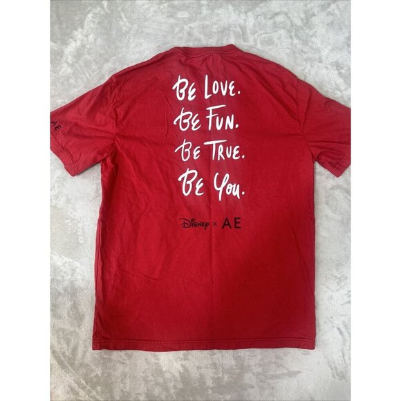 Disney x American Eagle Mickey Mouse T-shirt Red Size Medium - Picture 12 of 12
